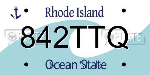 842TTQ Rhode Island License Plate