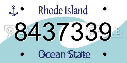 8437339 Rhode Island License Plate