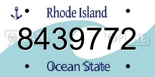 8439772 Rhode Island License Plate