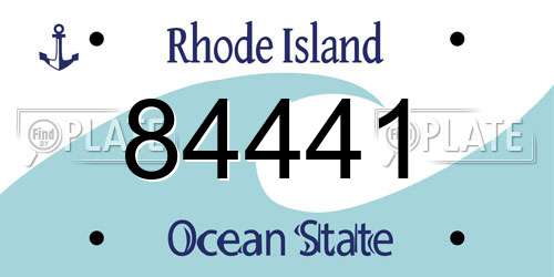84441 Rhode Island License Plate
