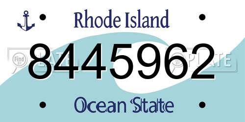8445962 Rhode Island License Plate