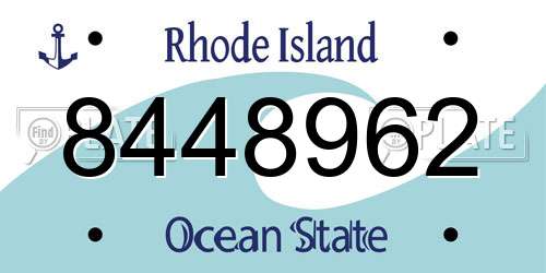 8448962 Rhode Island License Plate