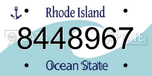 8448967 Rhode Island License Plate