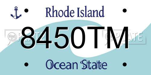 8450TM Rhode Island License Plate