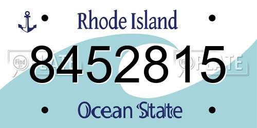 8452815 Rhode Island License Plate