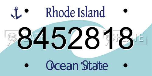 8452818 Rhode Island License Plate