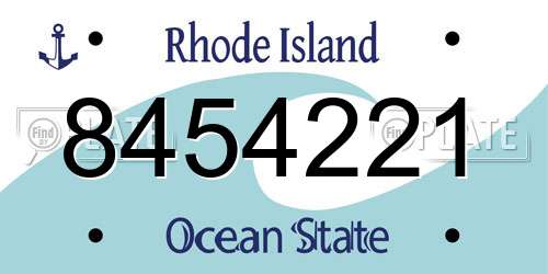8454221 Rhode Island License Plate