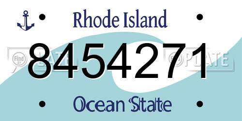 8454271 Rhode Island License Plate
