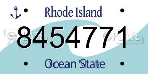8454771 Rhode Island License Plate