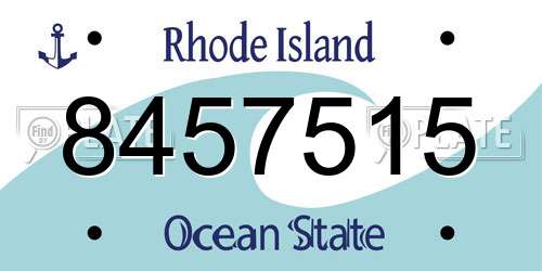 8457515 Rhode Island License Plate