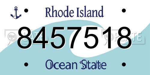 8457518 Rhode Island License Plate