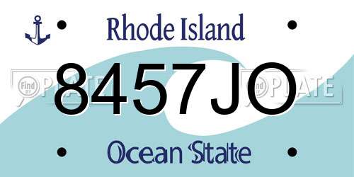 8457JO Rhode Island License Plate