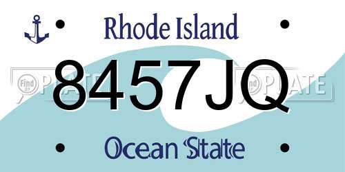 8457JQ Rhode Island License Plate