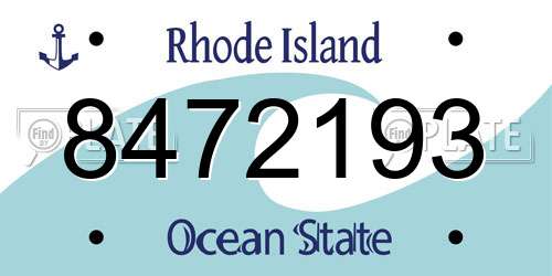8472193 Rhode Island License Plate