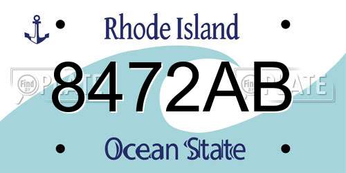 8472AB Rhode Island License Plate