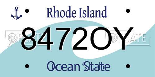 8472OY Rhode Island License Plate