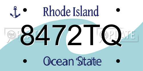 8472TQ Rhode Island License Plate