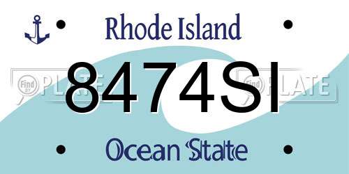 8474SI Rhode Island License Plate
