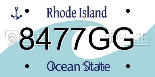 8477GG Rhode Island License Plate