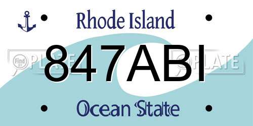 847ABI Rhode Island License Plate