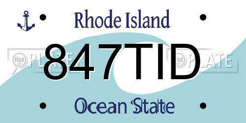 847TID Rhode Island License Plate
