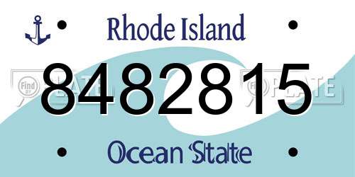 8482815 Rhode Island License Plate