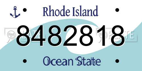 8482818 Rhode Island License Plate
