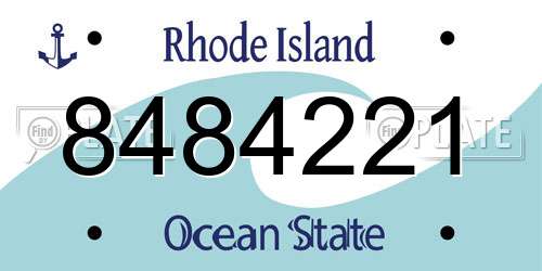 8484221 Rhode Island License Plate