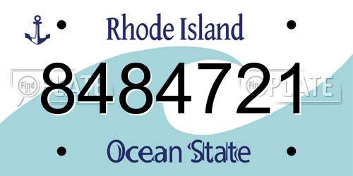 8484721 Rhode Island License Plate
