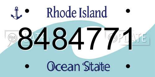 8484771 Rhode Island License Plate