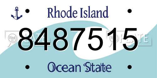 8487515 Rhode Island License Plate