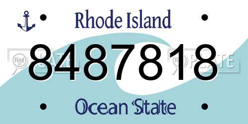 8487818 Rhode Island License Plate