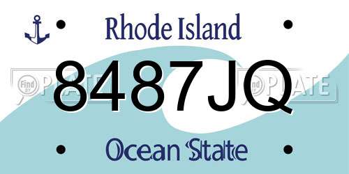 8487JQ Rhode Island License Plate
