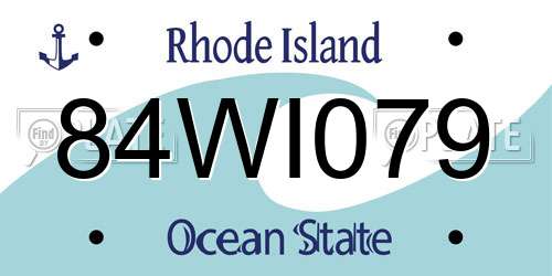 84WI079 Rhode Island License Plate