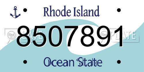 8507891 Rhode Island License Plate