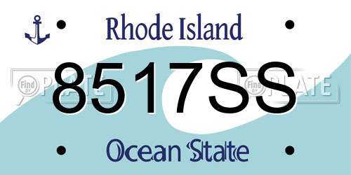 8517SS Rhode Island License Plate