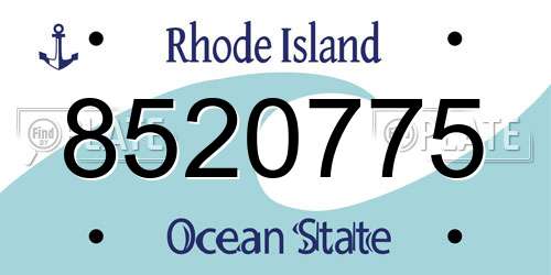 8520775 Rhode Island License Plate
