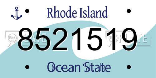 8521519 Rhode Island License Plate