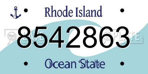 8542863 Rhode Island License Plate