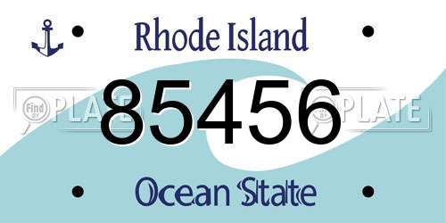 85456 Rhode Island License Plate