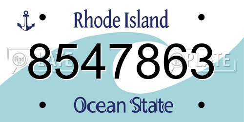 8547863 Rhode Island License Plate