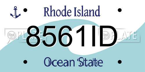 8561ID Rhode Island License Plate