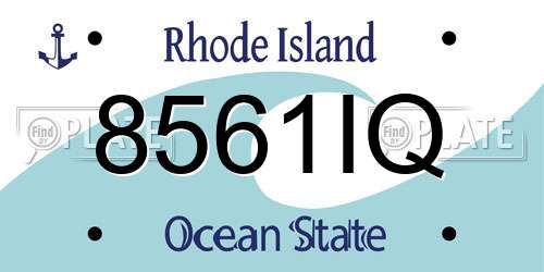 8561IQ Rhode Island License Plate
