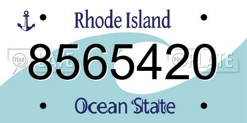 8565420 Rhode Island License Plate