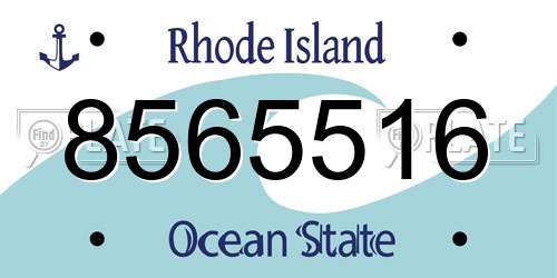8565516 Rhode Island License Plate