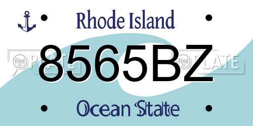8565BZ Rhode Island License Plate