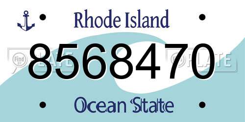 8568470 Rhode Island License Plate