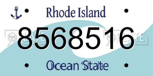 8568516 Rhode Island License Plate