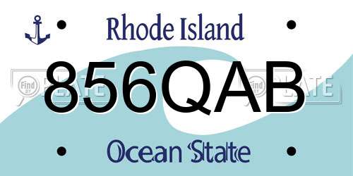 856QAB Rhode Island License Plate