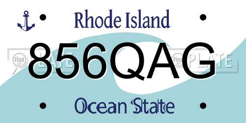 856QAG Rhode Island License Plate
